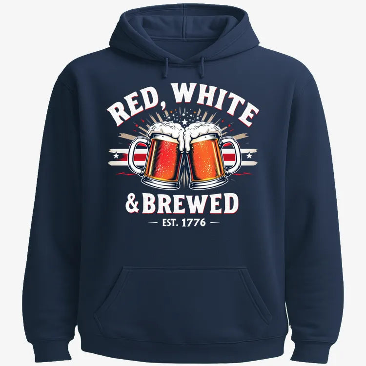 Red, White & Brewed Celebration-Hoodie-Navy Blue