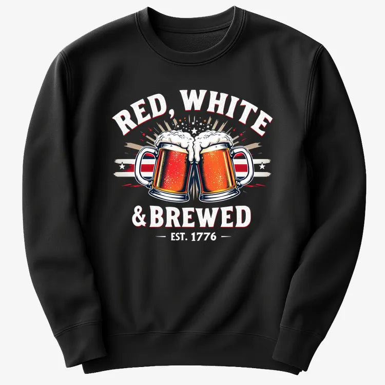 Red, White & Brewed Celebration-Sweater-Black
