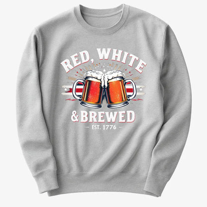 Red, White & Brewed Celebration-Sweater-Gray Heather