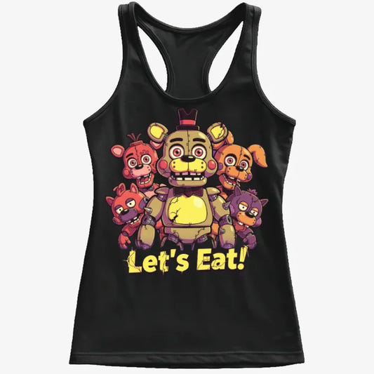 Retro Animatronic Feast graphic Women's Tank Top in Midnight