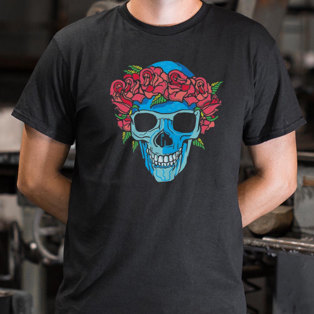 Rose Crowned Skull Full Color - 6DollarShirts