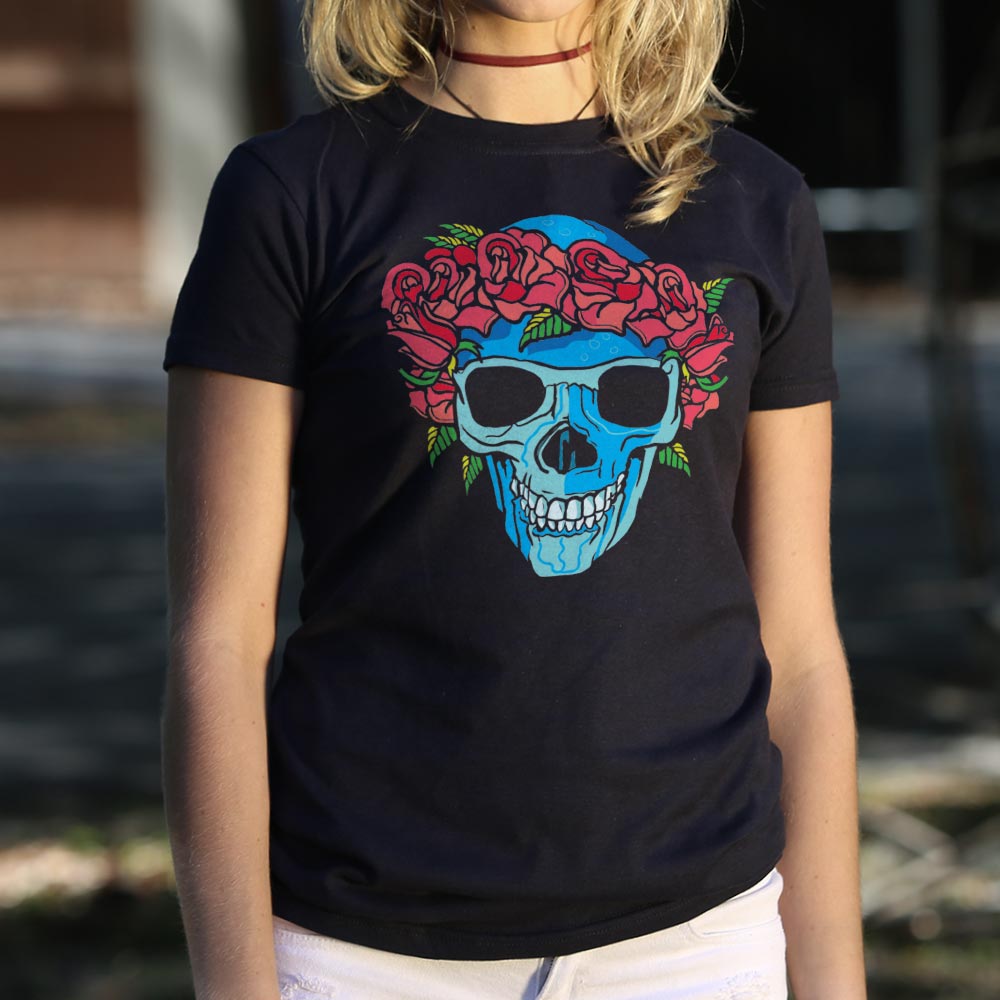 Rose Crowned Skull Full Color - 6DollarShirts