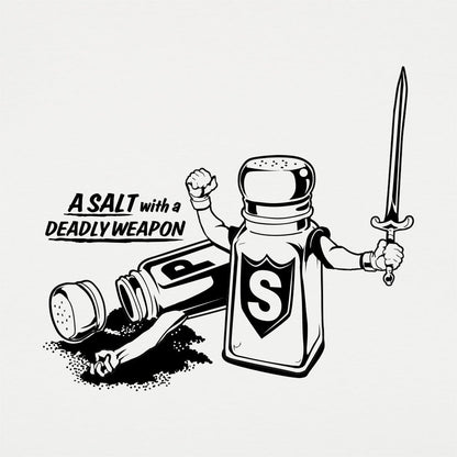A Salt With a Deadly Weapon, Salt Shaker Wielding a Sword