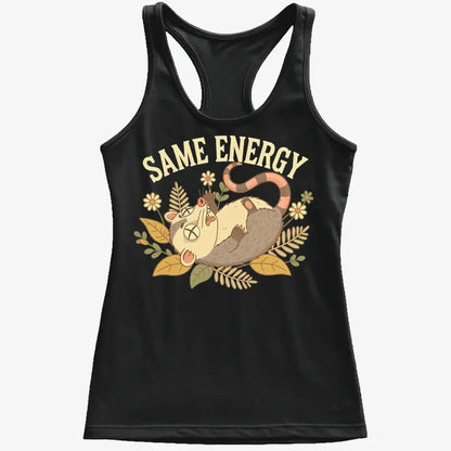 Same Energy Opossum Vibes-Women's Tank Top-Midnight