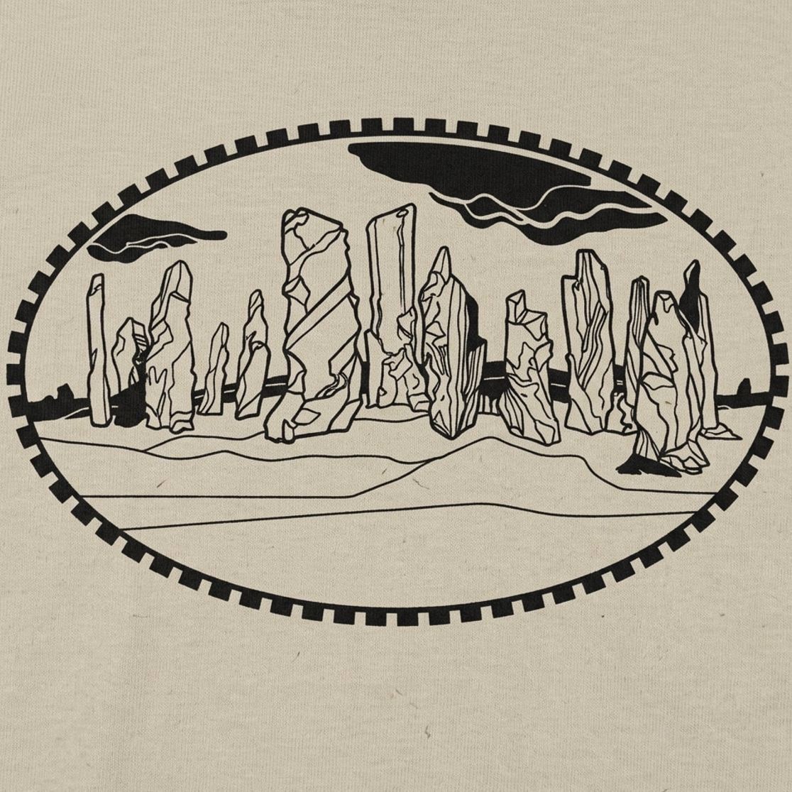 Standing Stones Ancient Stone Circle Illustration detail