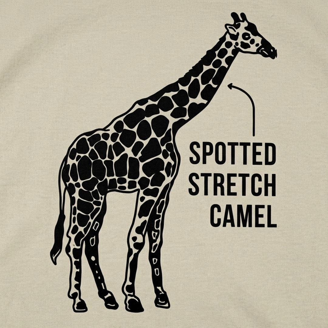 Spotted Stretch Camel Giraffe Slang Graphic detail