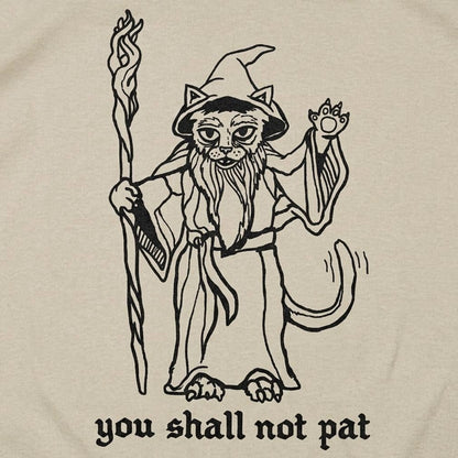 You Shall Not Pat Wizard Cat with Staff detail