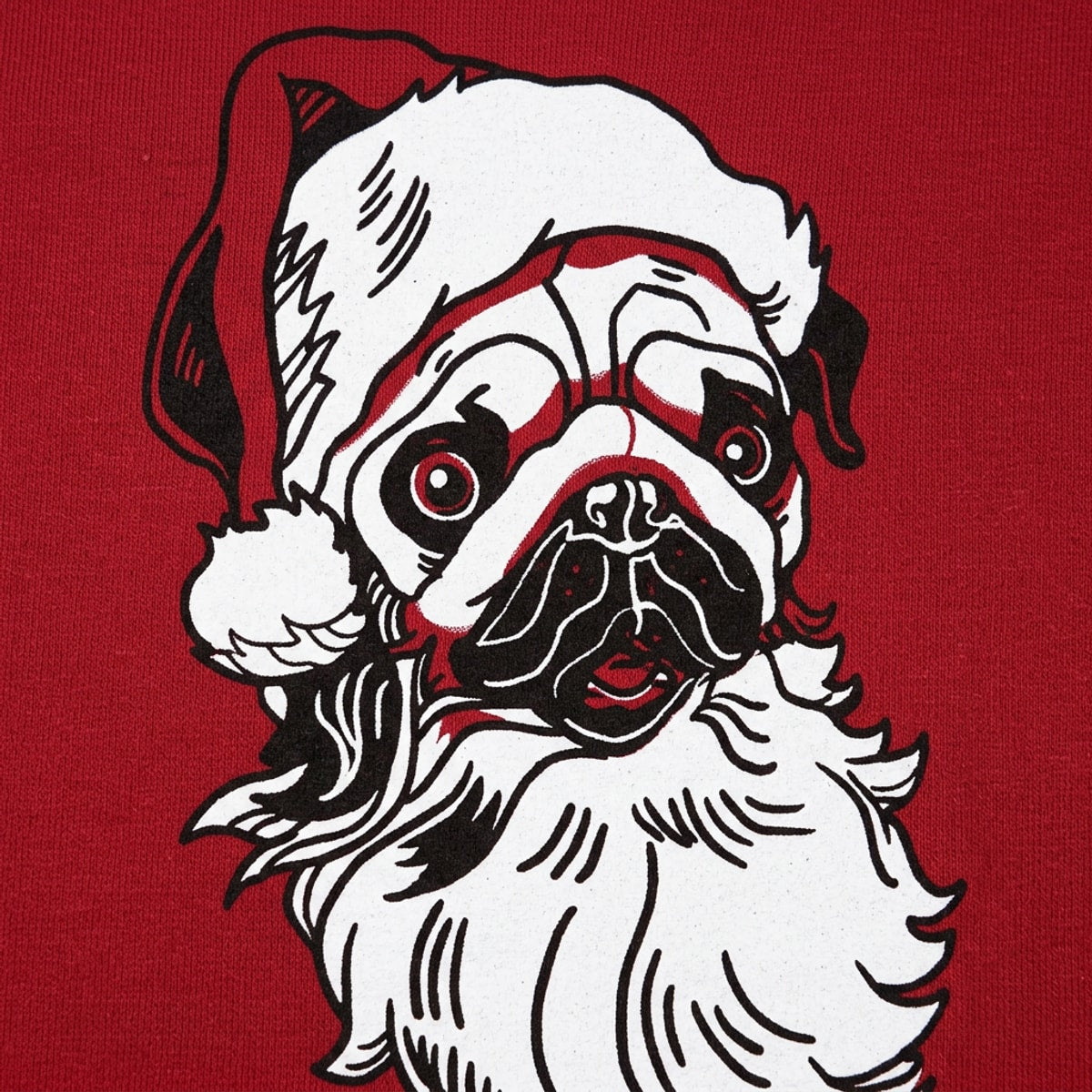 Santa Pug detail