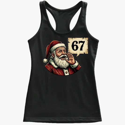 Santa's Countdown Tee: 67 Days to Cheer! graphic Women's Tank Top in Midnight