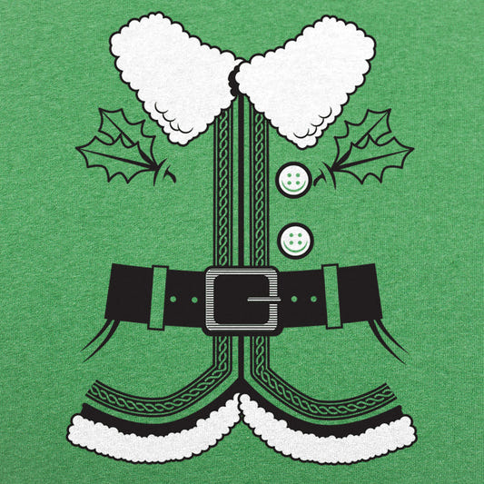 Santa's Elf Costume graphic Unisex Heavyweight T-Shirt in Kelly Green Heather