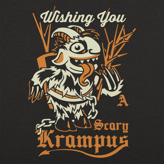 Scary Krampus Christmas Demon graphic tee design