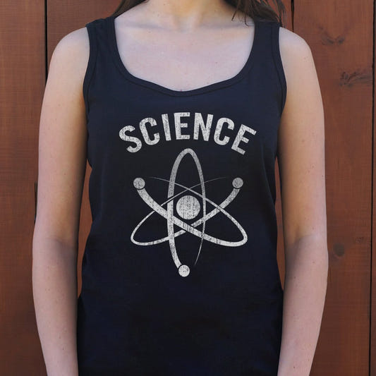 Atomic Science with Atom Symbol graphic Women's Tank Top in Midnight