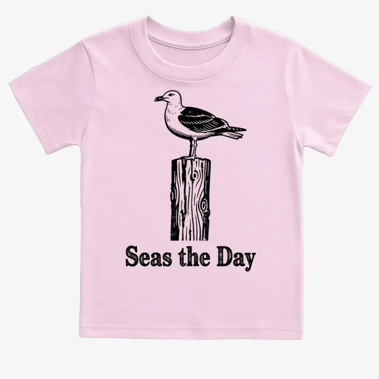 Seas the Day-Kids T-Shirt-Pink