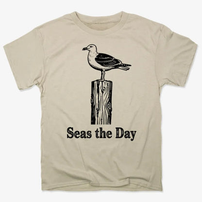 Seas the Day-Men's T-Shirt-Sand