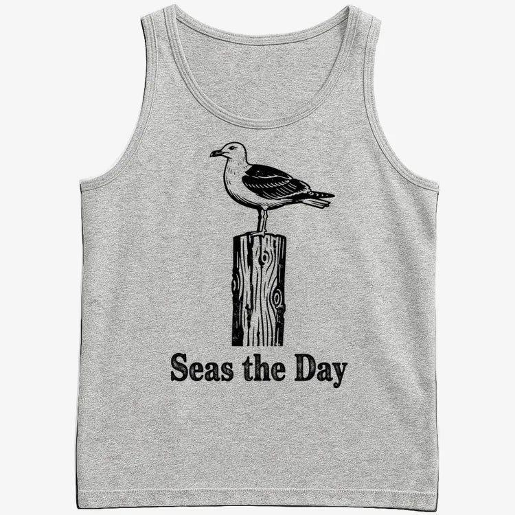 Seas the Day-Men's Tank Top-Gray Heather