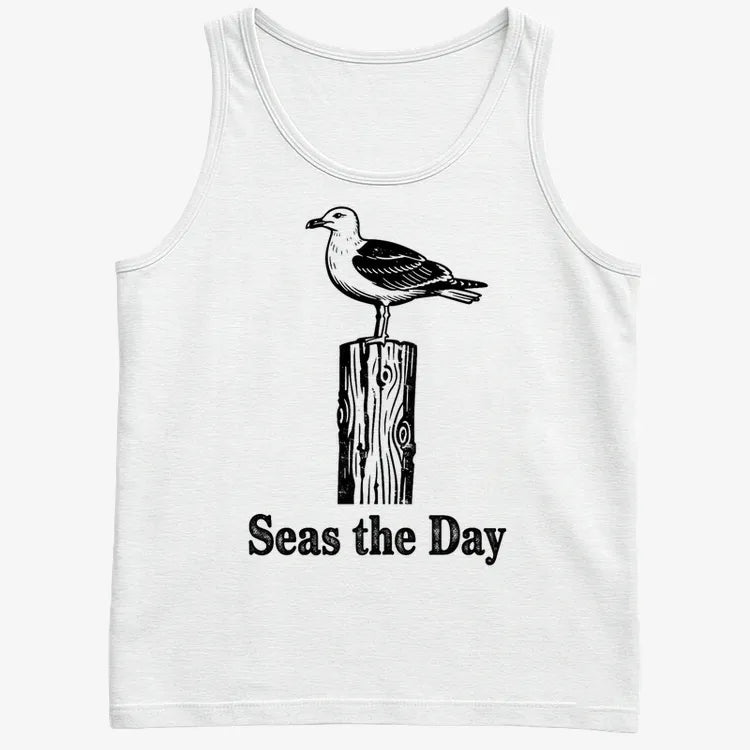 Seas the Day-Men's Tank Top-White