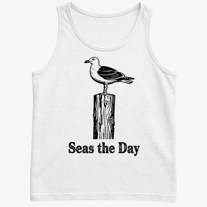 Seas the Day-Men's Tank Top-White