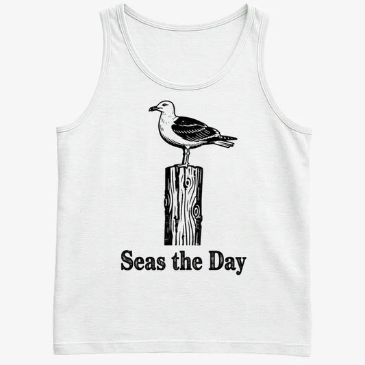 Seas the Day-Men's Tank Top-White