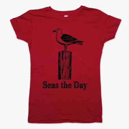 Seas the Day-Women's T-Shirt-Deep Red