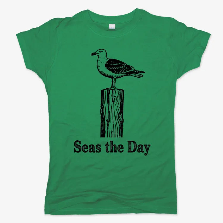 Seas the Day-Women's T-Shirt-Lucky Green