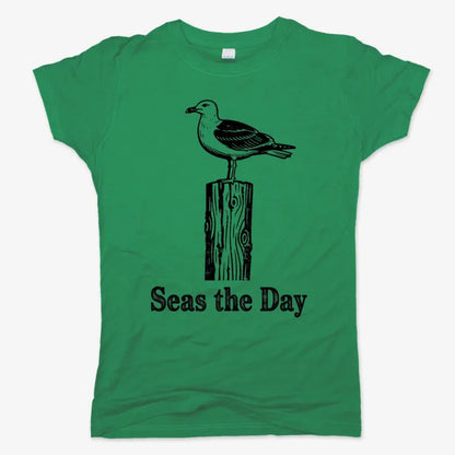 Seas the Day-Women's T-Shirt-Lucky Green