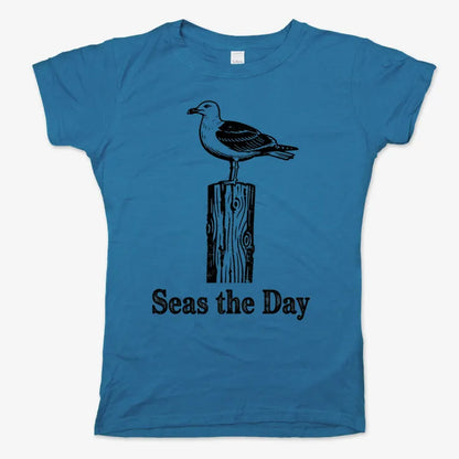 Seas the Day-Women's T-Shirt-Sky Blue