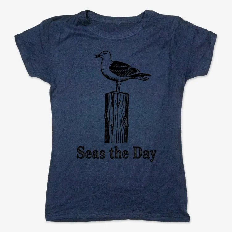 Seas the Day-Women's T-Shirt-True Navy
