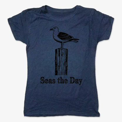 Seas the Day-Women's T-Shirt-True Navy