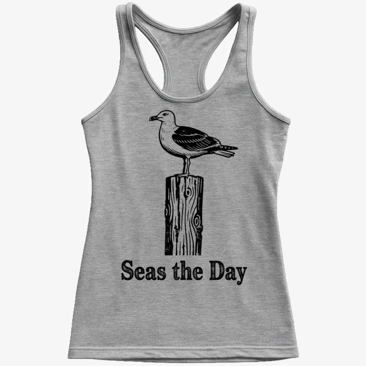 Seas the Day-Women's Tank Top-Gray Granite
