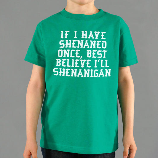 Shenan Again St. Patrick's Day Shenanigans Pun graphic Kids T-Shirt in Green