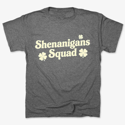 Shenanigans Squad St. Patrick's Day Four Leaf Clover Design