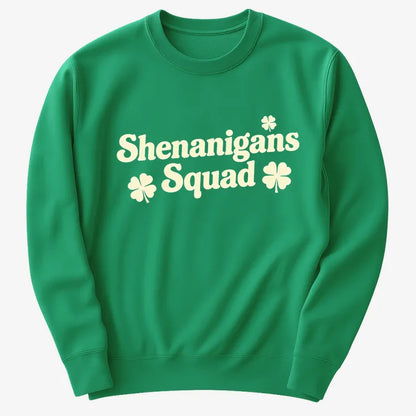 Shenanigans Squad St. Patrick's Day Four Leaf Clover Design