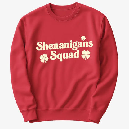 Shenanigans Squad St. Patrick's Day Four Leaf Clover Design