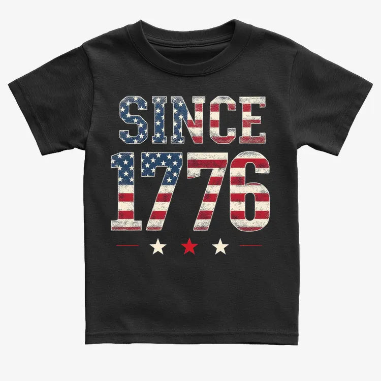 Since 1776 American Heritage-Kids T-Shirt-Black