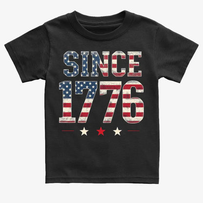 Since 1776 American Heritage-Kids T-Shirt-Black