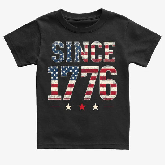 Since 1776 American Heritage-Kids T-Shirt-Black