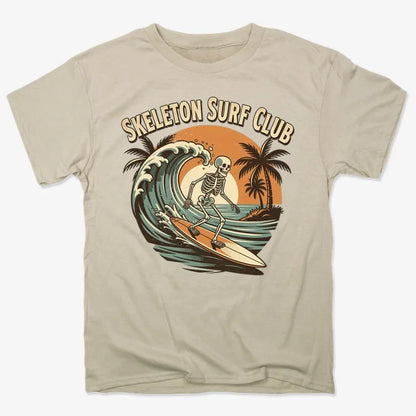 Skeleton Surf Club Tee-Men's T-Shirt-Sand