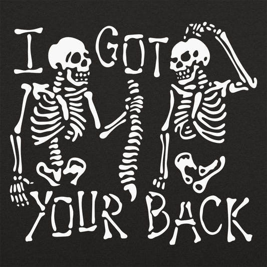 I Got Your Back Skeleton Spine Pun graphic tee design