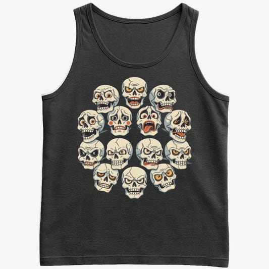 Skull Symphony Tee graphic Men's Tank Top in Black