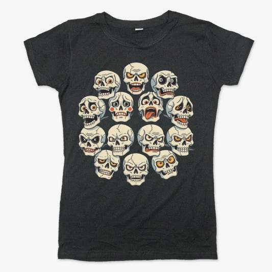 Skull Symphony Tee graphic Women's T-Shirt in Midnight
