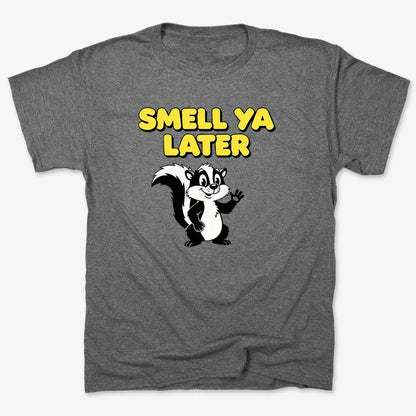 Smell Ya Later Skunk-Men's T-Shirt-Charcoal Heather