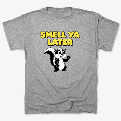 Smell Ya Later Skunk-Men's T-Shirt-Gray Heather