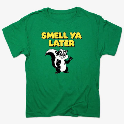 Smell Ya Later Skunk-Men's T-Shirt-Kelly Green Heather