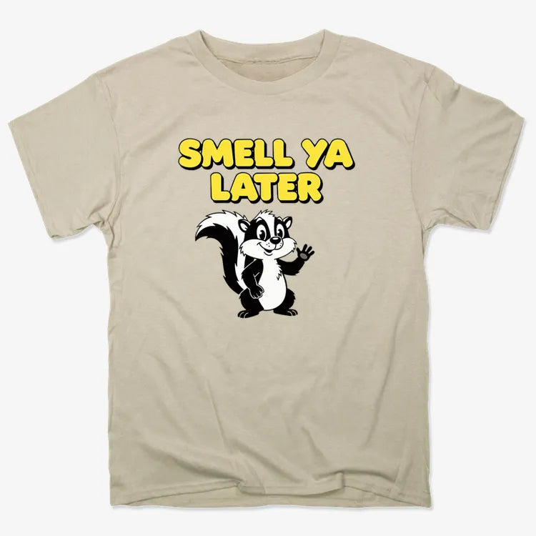 Smell Ya Later Skunk-Men's T-Shirt-Sand