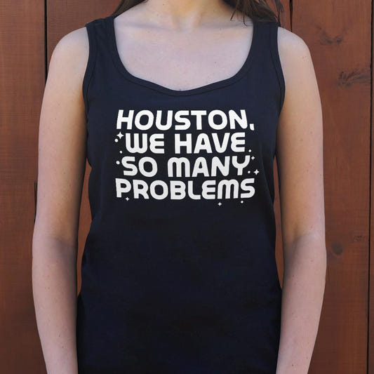 Houston We Have So Many Problems graphic Women's Tank Top in Midnight