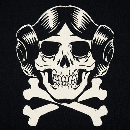 Space Princess Skull and Crossbones Graphic detail