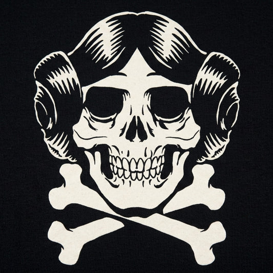 Space Princess Skull and Crossbones Graphic detail
