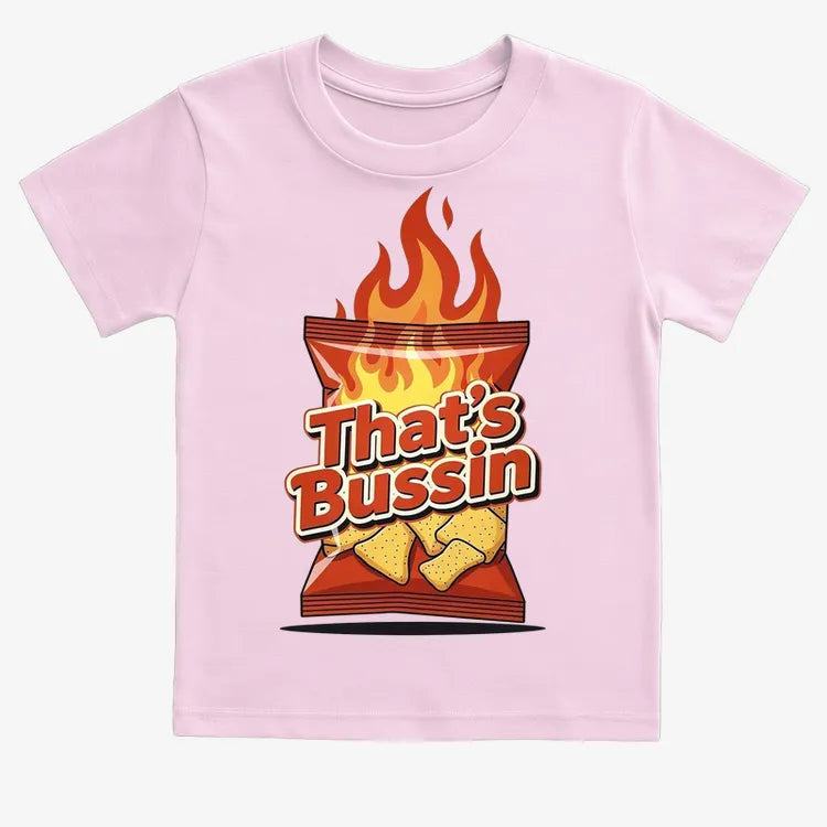 Spicy Snack Vibes Tee-Kids T-Shirt-Pink