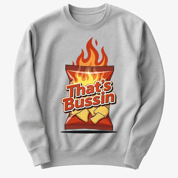 Spicy Snack Vibes Tee-Sweater-Gray Heather
