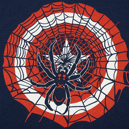 Spider And Star Comic Book Superhero Mashup detail